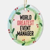 Monogram World's Best Event Manager Keramisch Ornament (Links)