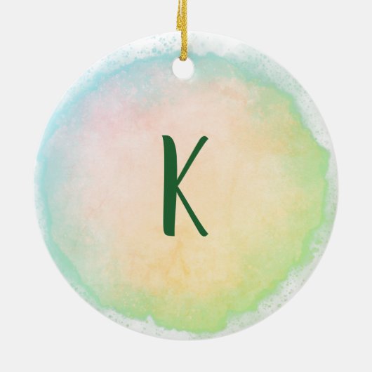 Monogram World's Best Office Manager Keramisch Ornament (Achterkant)