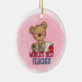 Monogram World's Best Teacher Ceramic Ornament (Rechts)