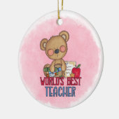 Monogram World's Best Teacher Ceramic Ornament (Links)