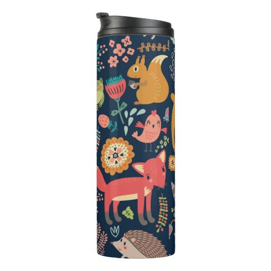 Monogram Woud, stijl Thermal Tumbler Thermosbeker (Geroteerd rechts)