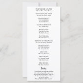 Monogram Wreated Roos Gold Foil Wedding Program (Achterkant)