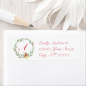 Monogram Wreater-kerstlabel Etiket (Insitu)