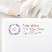 Monogram Wreater-kerstlabel Etiket (Insitu)