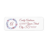 Monogram Wreater-kerstlabel Etiket (Voorkant)