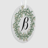Monogram Wreater Kerstmis Ornament (voorkant)