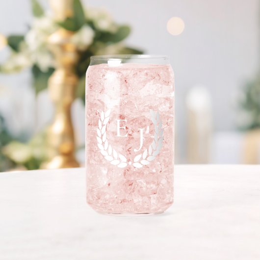 Monogram Wreath Blikvorm Glas (Insitu (Huwelijk))