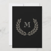 Monogram Wreath Classic College Graduation Kaart (Achterkant)