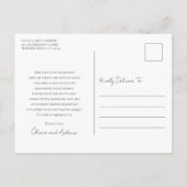 Monogram Wreath Crest Elegant Wedding Bedankt Briefkaart (Achterkant)