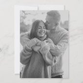 Monogram Wreath Crest Foto Elegant Wedding Kaart (Achterkant)