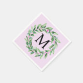 Monogram Wreath Kerstmis Napkins Servet (Hoek)