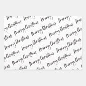 Monogram Wreath Merry Kerstfeestdag - Wrapping P Inpakpapier Vel (Voorkant 3)