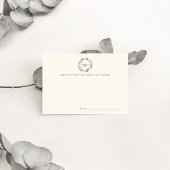 Monogram Wreath Wedding Advice Kaarten | Twig