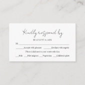 Monogram Wreath Wedding RSVP Enclosure Kaart (Voorkant)