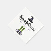 Monogram Wschopende Witch Illustratie Happy Hallow Servet (Hoek)