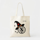 Monogram X Halloween Witch Spiders Jouw naam Tote Bag (Voorkant)