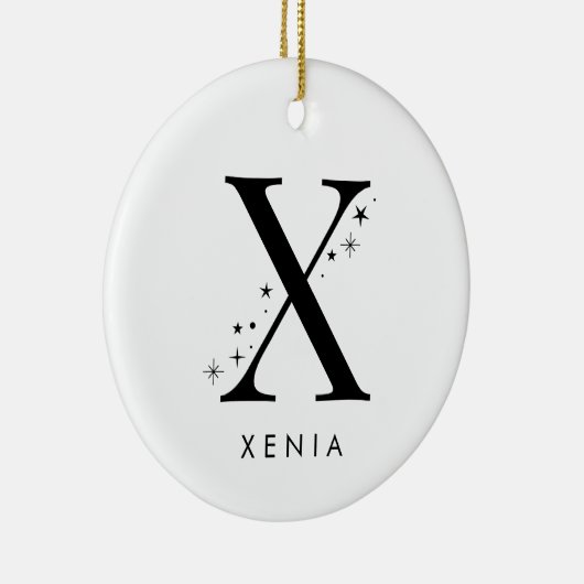 Monogram X hemelse naam Keramisch Ornament (Rechts)