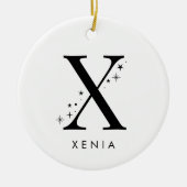 Monogram X hemelse naam Keramisch Ornament (Voorkant)