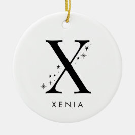 Monogram X hemelse naam Keramisch Ornament