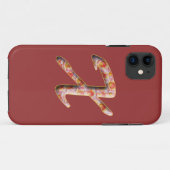 Monogram X in Rozen Patroon Iphone 5 Hoesje (Achterkant (horizontaal))