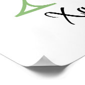 Monogram X Lanceermiddel Eucalyptus Poster (Hoek)