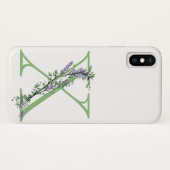 Monogram X lavendel Eucalyptus Case-Mate iPhone Case (Achterkant (horizontaal))