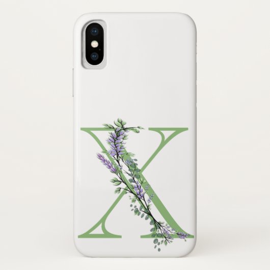 Monogram X lavendel Eucalyptus Case-Mate iPhone Case (Achterkant)
