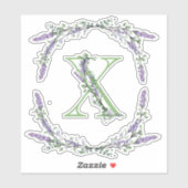 Monogram X lavendel Eucalyptus Sticker (Vel)