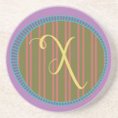 Monogram X Sandstone Onderzetter (Voorkant)