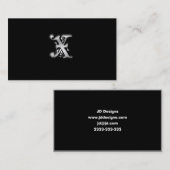 Monogram X visitekaartjes (Voorkant / Achterkant)