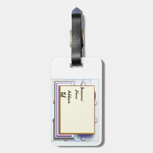 Monogram XTX Bagagelabel Naam Adres Telefoon (Achterkant verticaal)