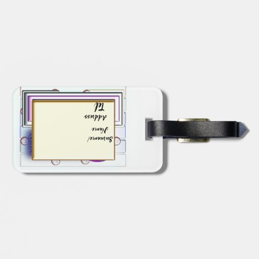 Monogram XTX Bagagelabel Naam Adres Telefoon (Achterkant horizontaal)