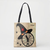 Monogram Y Cloud Sky Witch Spiders Naam Tote Bag (Voorkant)