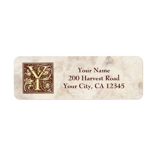  monogram Y Etiket (Voorkant)