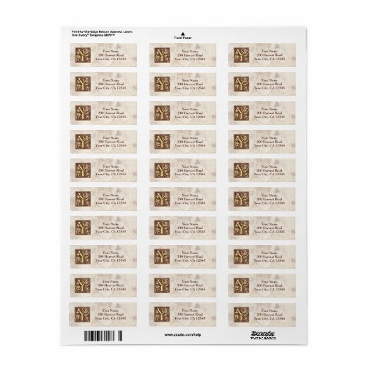 monogram Y Etiket (Full Sheet)