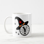 Monogram Y Halloween Witch Spiders Jouw naam Koffiemok (Links)