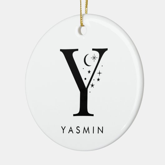 Monogram Y hemelnaam Keramisch Ornament (Links)