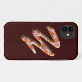 Monogram Y in rozenpatroon Iphone 5 Hoesje (Achterkant (horizontaal))