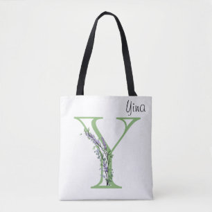 Monogram Y Lavendel Eucalyptus Tote Bag