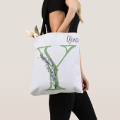 Monogram Y Lavendel Eucalyptus Tote Bag (Dichtbij)