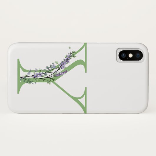 Monogram Y Lavender Eucalyptus Case-Mate iPhone Case (Achterkant (horizontaal))