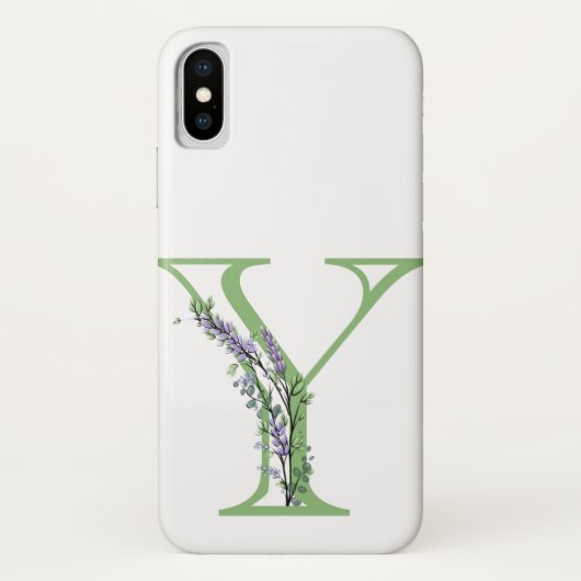 Monogram Y Lavender Eucalyptus Case-Mate iPhone Case (Achterkant)