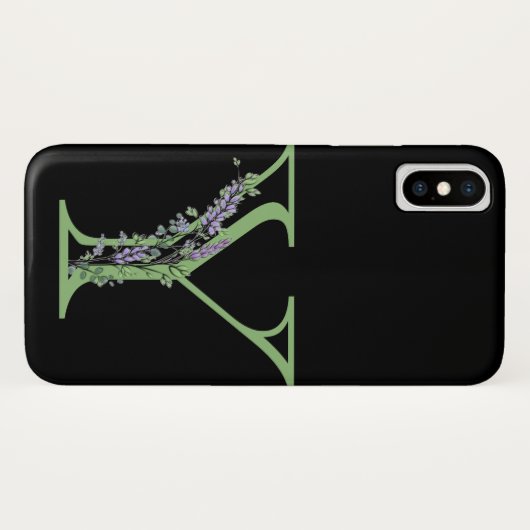 Monogram Y Lavender Eucalyptus Case-Mate iPhone Case (Achterkant (horizontaal))