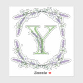 Monogram Y Lavender Eucalyptus Sticker (Vel)