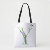 Monogram Y Lavender Eucalyptus Tote Bag (Voorkant)