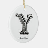 Monogram Y, letter Y, alfabet Y Keramisch Ornament (Rechts)