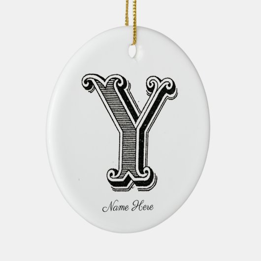 Monogram Y, letter Y, alfabet Y Keramisch Ornament (Rechts)