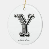 Monogram Y, letter Y, alfabet Y Keramisch Ornament (Links)