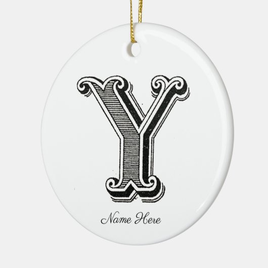 Monogram Y, letter Y, alfabet Y Keramisch Ornament (Links)