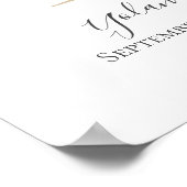 Monogram Y Pink White Floral Gold Letter Neursery Poster (Hoek)